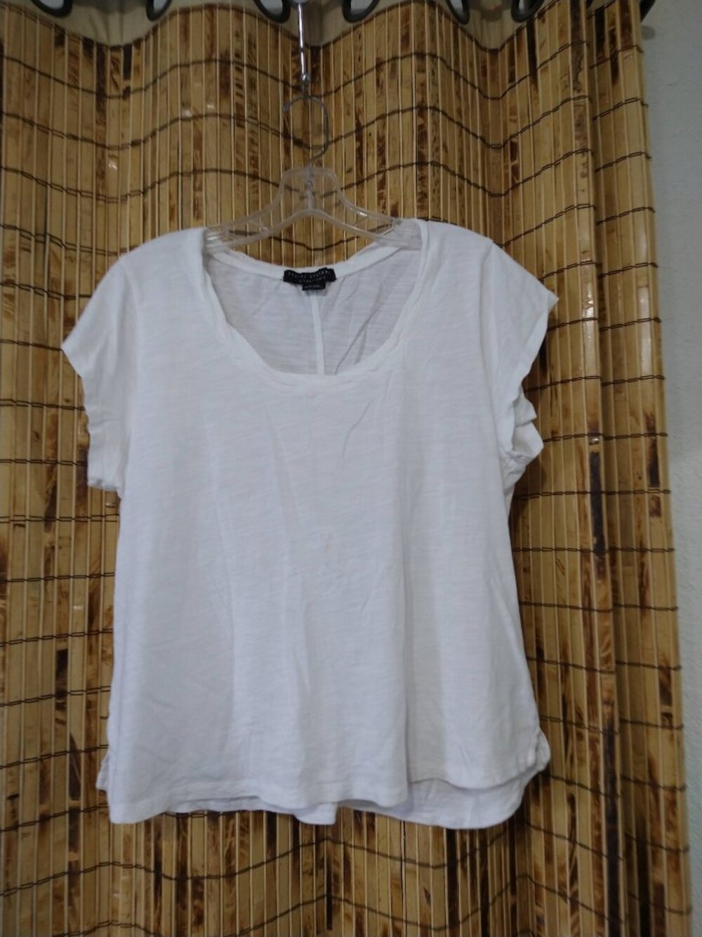 Social Standard by Sanctuary White Scoop Neck Cap Sleeve Tee Size XL